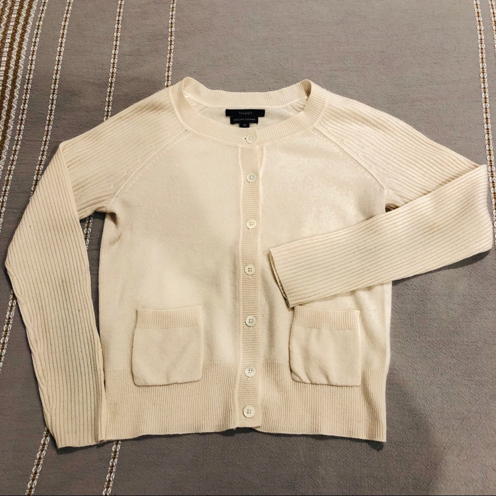 Lovely cream-colored cashmere cardigan